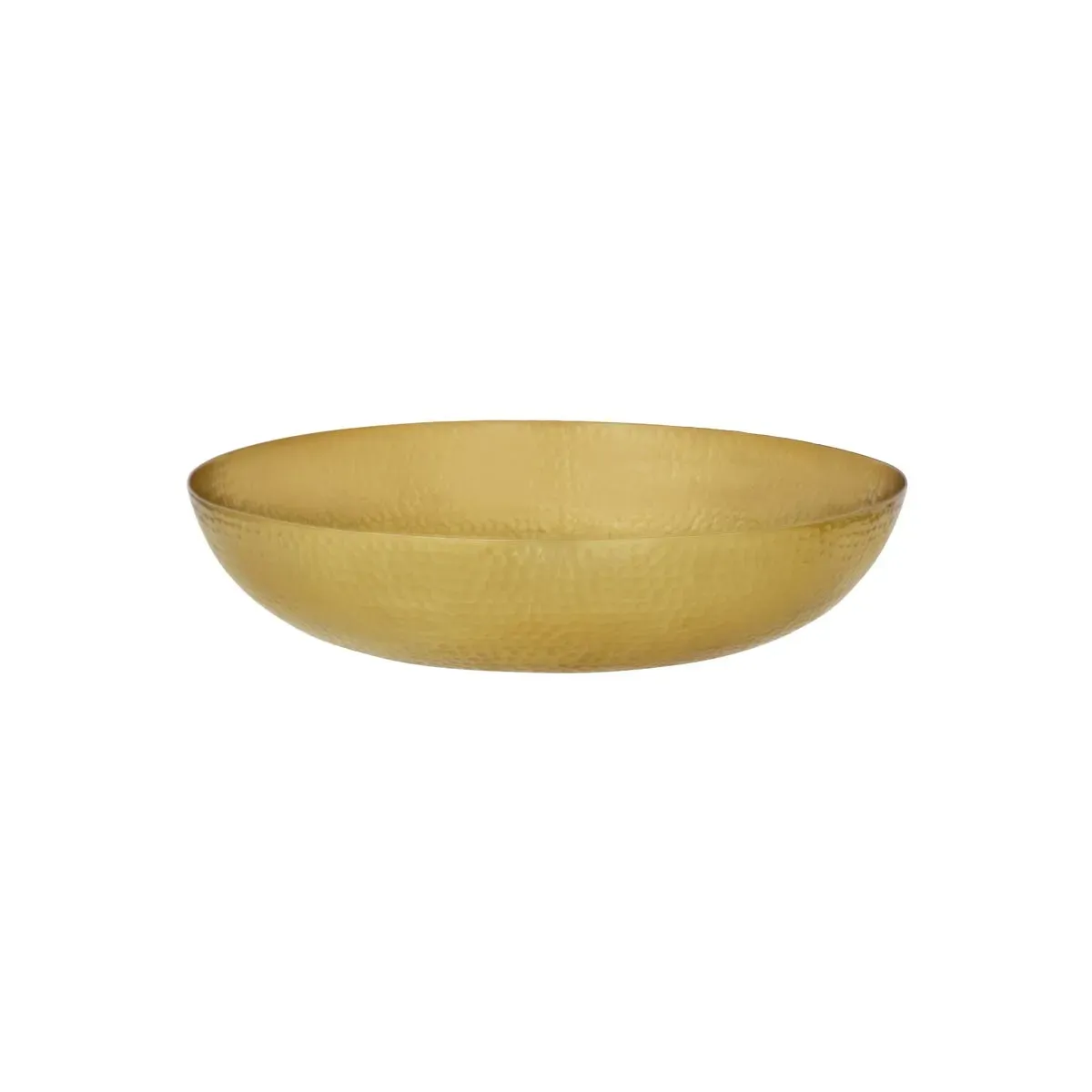 Chef Inox Round Serving/Seafood Bowl Hammered 350mm Brass