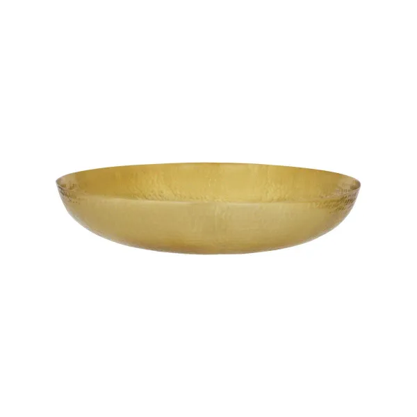 Chef Inox Round Serving/Seafood Bowl Hammered 400mm Brass