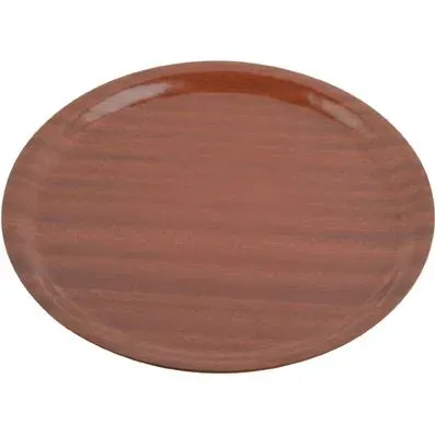 Chef Inox Round Tray Wood 370mm Mahogany