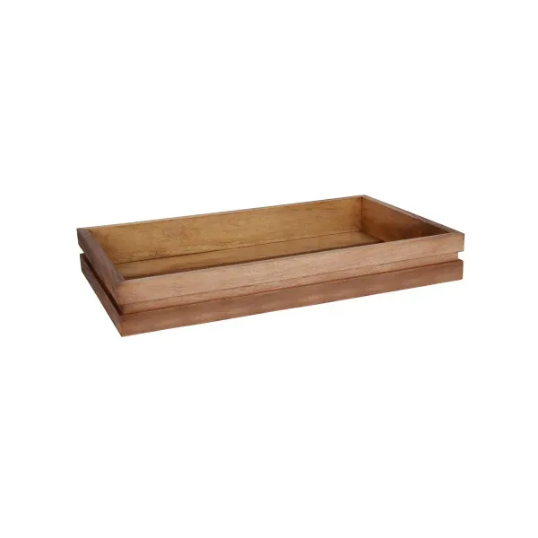 Chef Inox Serve Display Tray Acacia Gn 1/1 530x325x75mm
