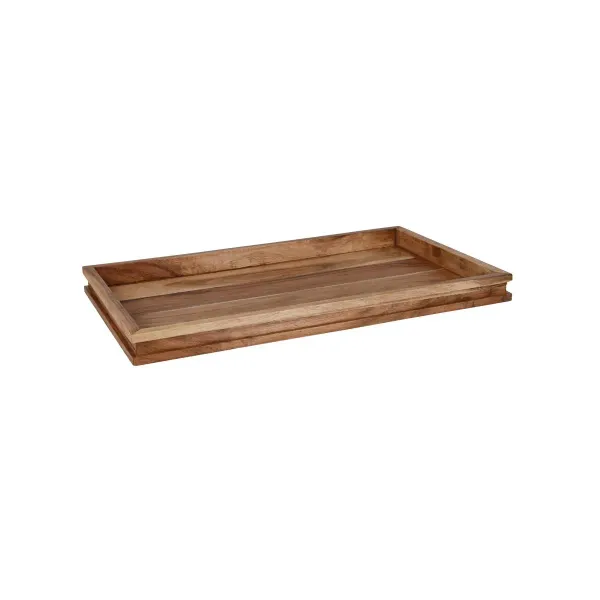 Chef Inox Serve Display Tray Acacia Gn 1/1 530x325x40mm