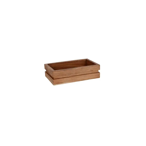 Chef Inox Serve Display Tray Acacia Gn 1/4 265x162x75mm
