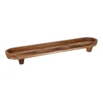 Chef Inox Serve Oval Server W/Legs Acacia 710x150x80mm