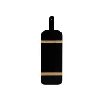 Chef Inox Serve Paddle Board Blk W/Acacia Inlay 560x180x15mm