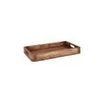 Chef Inox Serve Rectangular Deep Trays Acacia 405x254x50mm