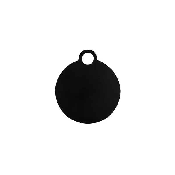 Chef Inox Serve Rnd Board Blk W/Loop Hdl Acacia 405x355x25mm