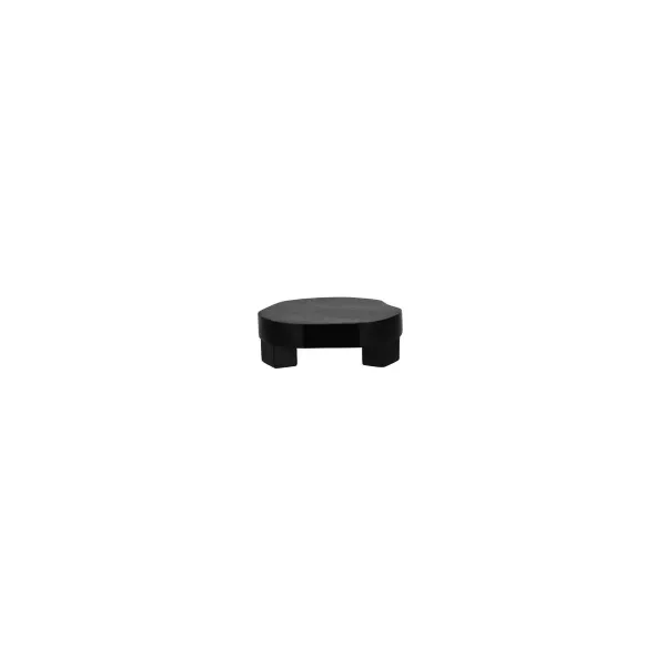 Chef Inox Serve Rnd Footed Acacia Display Stand Blk 150x50mm