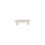 Chef Inox Serve Rnd Marble Display Stand Metal Legs 230x55mm
