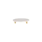 Chef Inox Serve Rnd Marble Display Stand Metal Legs 300x55mm