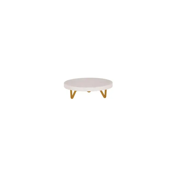 Chef Inox Serve Rnd Marble Display Stand Metal Legs 200x55mm