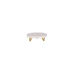 Chef Inox Serve Rnd Marble Display Stand Metal Legs 200x55mm