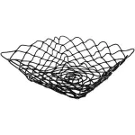 Chef Inox Square Serving Basket Wire 220x220x65mm Black