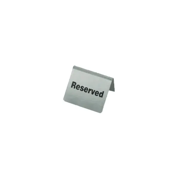 Chef Inox Table Sign "reserved" 62x55mm S/S Pack Of 10