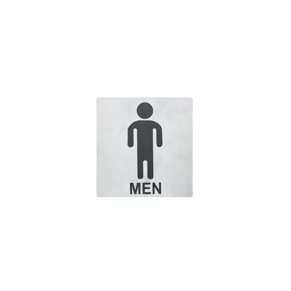 Chef Inox Wall Sign "men" 130x130mm S/S Pack Of 2