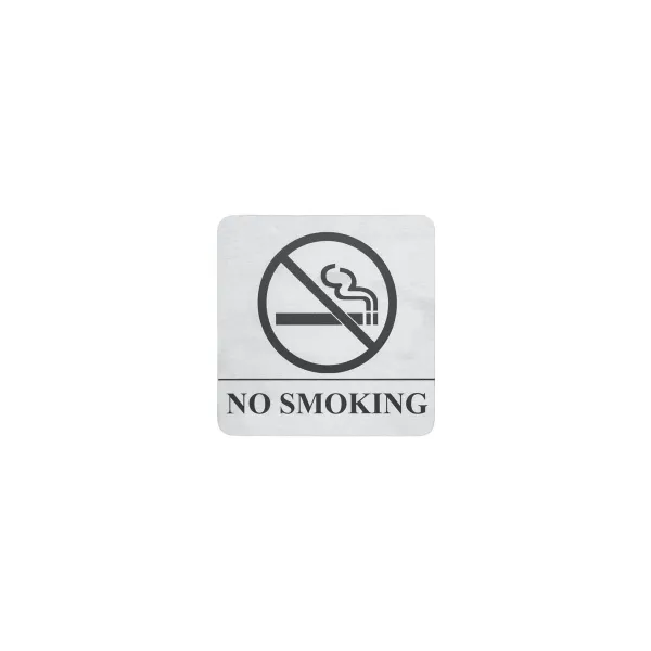 Chef Inox Wall Sign "no Smoking" 130x130mm S/S Pack Of 2