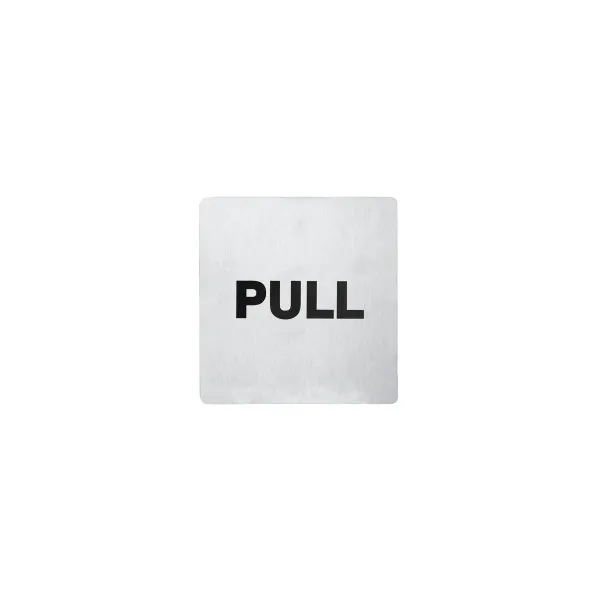 Chef Inox Wall Sign "pull" 110x110mm S/S Pack Of 2