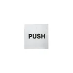 Chef Inox Wall Sign "push" 110x110mm S/S Pack Of 2