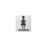 Chef Inox Wall Sign "women" 130x130mm S/S Pack Of 2