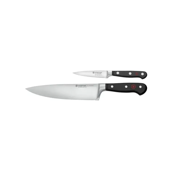 Classic Black Cooks And Paring Knife Set 2pc