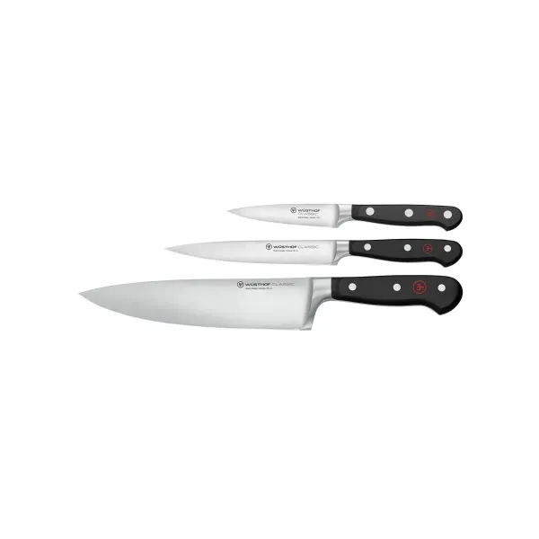 Classic Black Knife Set 3pc