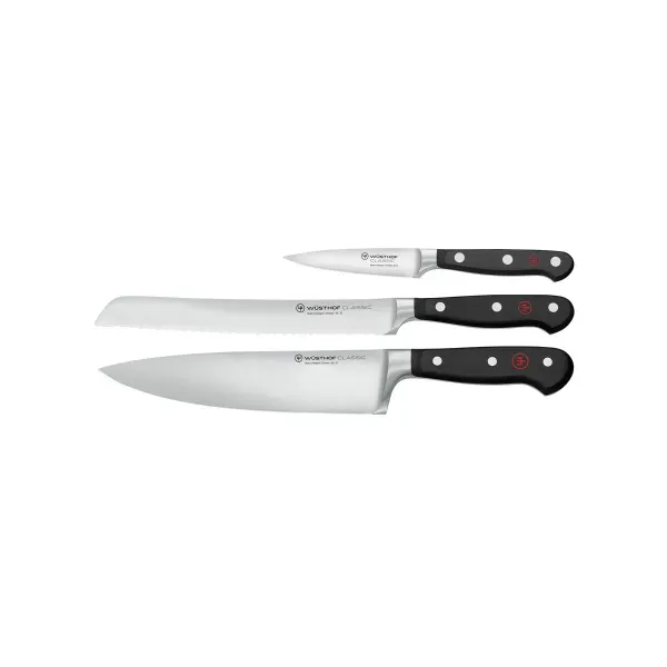 Classic Black Knife Set 3pc