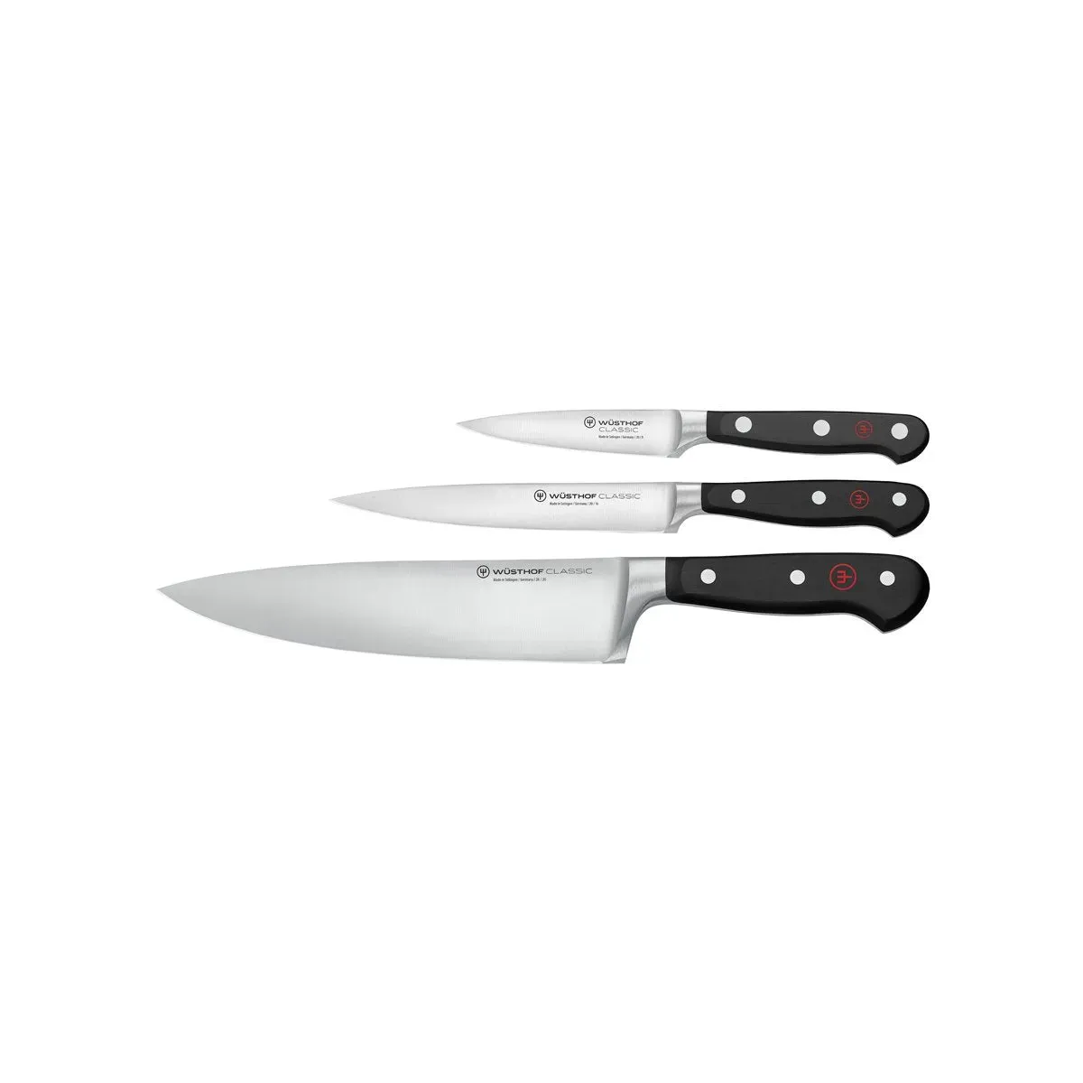 Classic Black Knife Set 3pc
