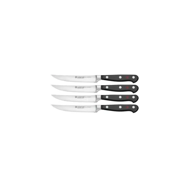 Classic Black Steak Knife Set 4pc