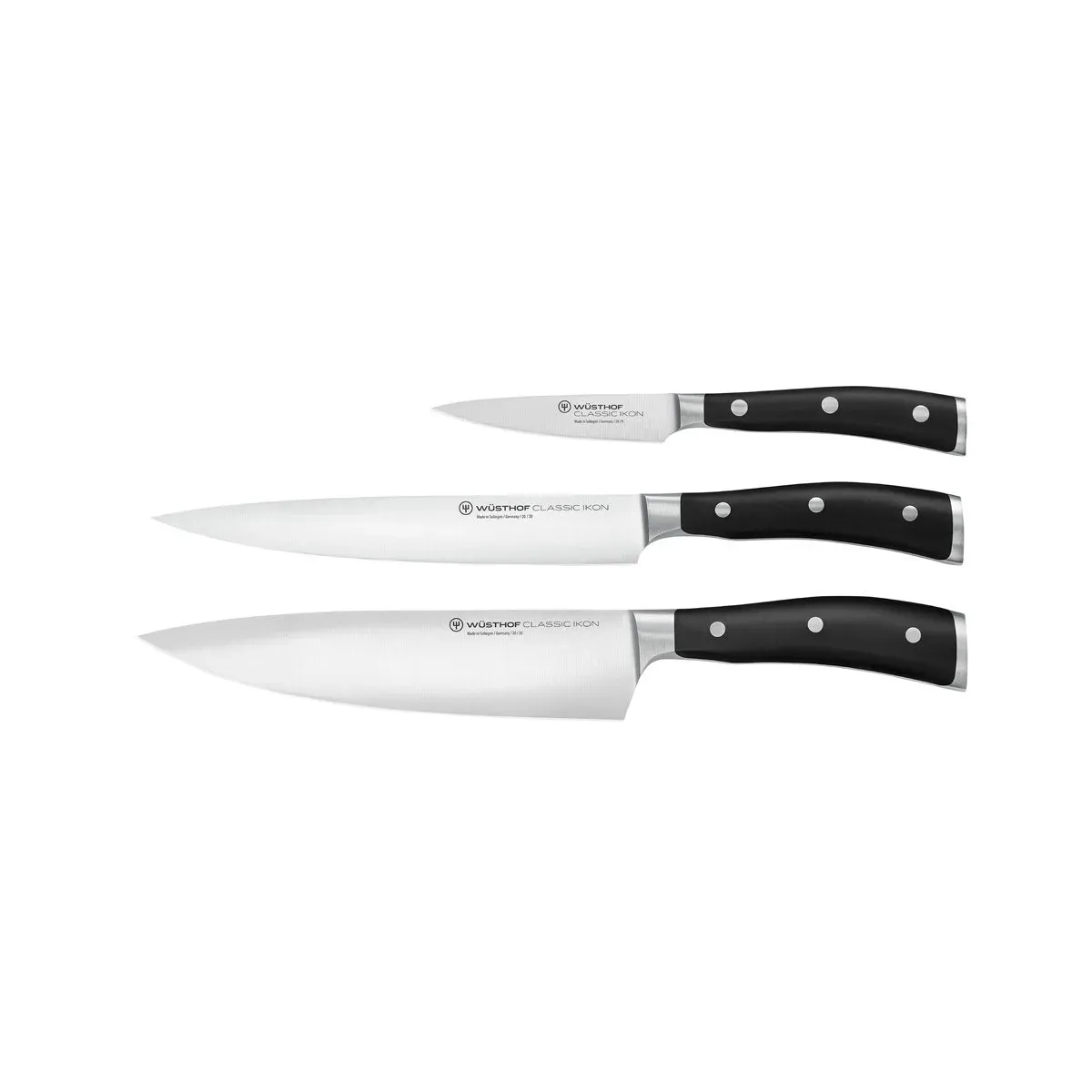 Classic Ikon Black Knife Set 3pc