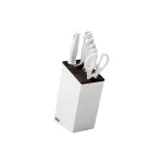Classic White Knife Block Set with Santoku 7pc
