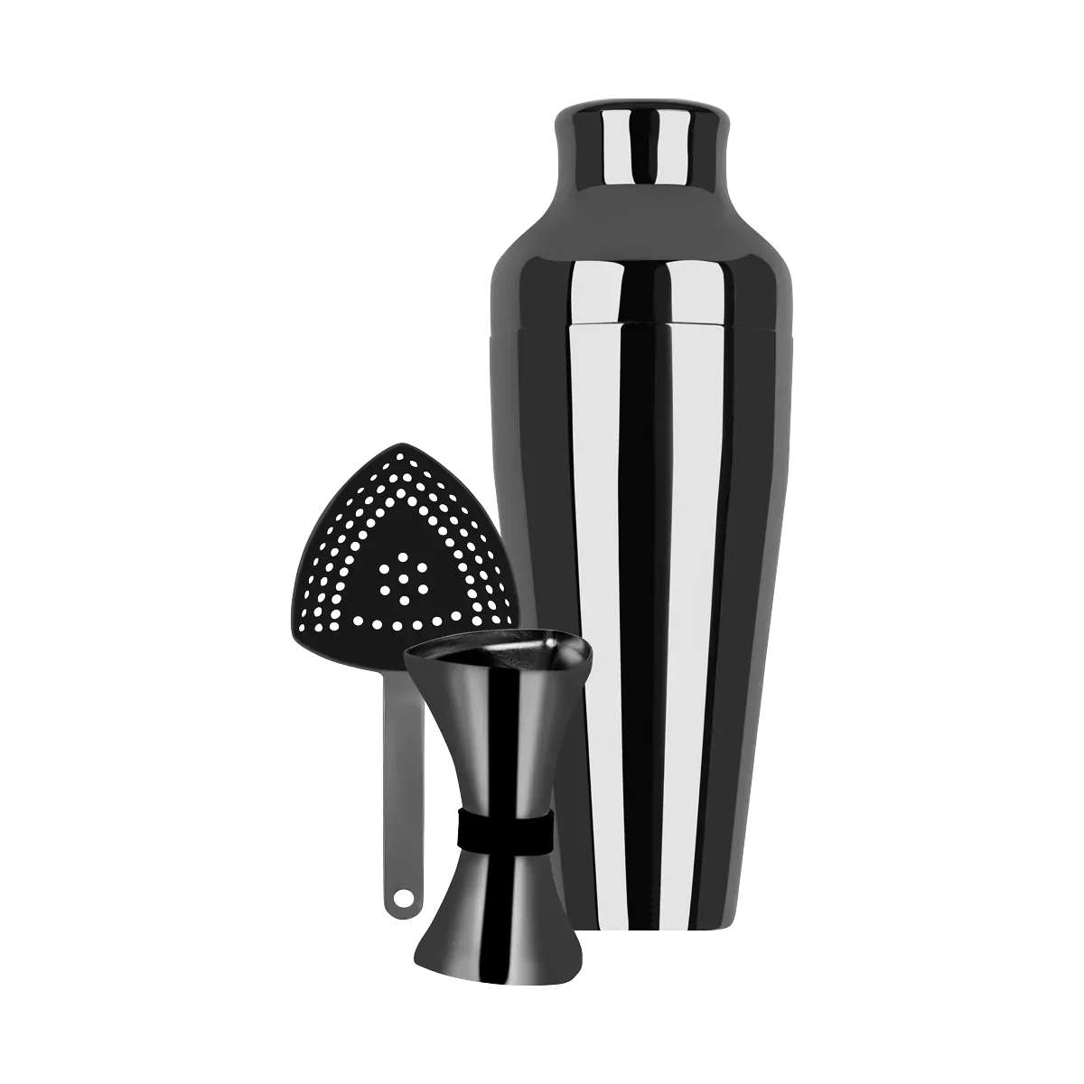 Cocktail Set 3pc Gunmetal