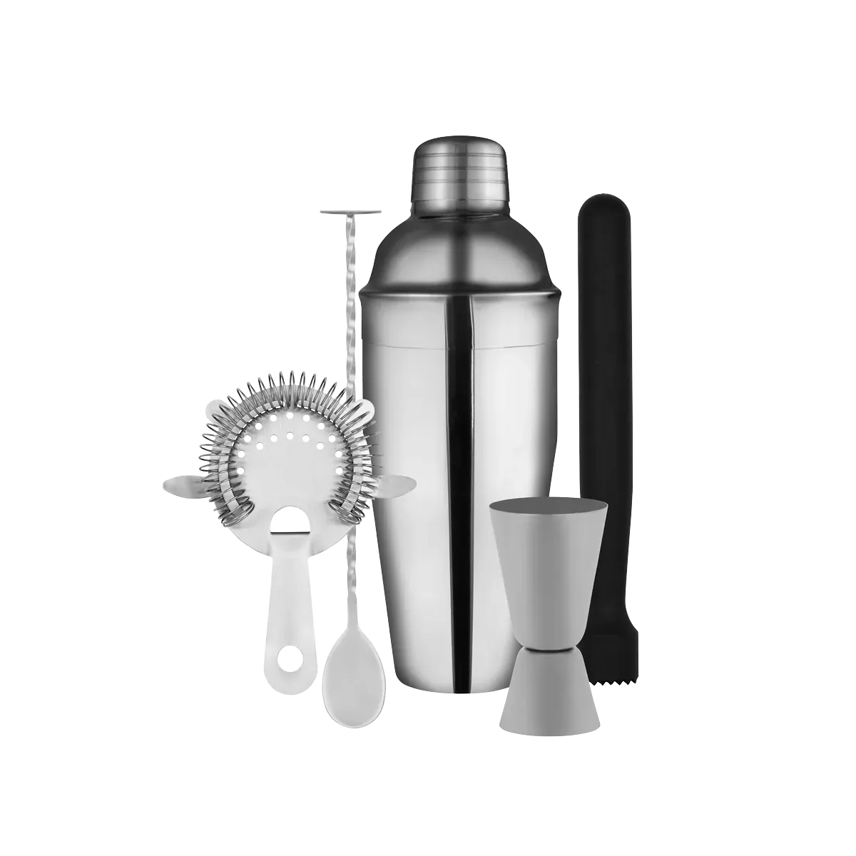 Cocktail Set 5pc Stainless Steel Gift Set