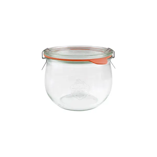 Complete Weck Tulip Glass Jar W/Lid 580ml 100x85mm(744)