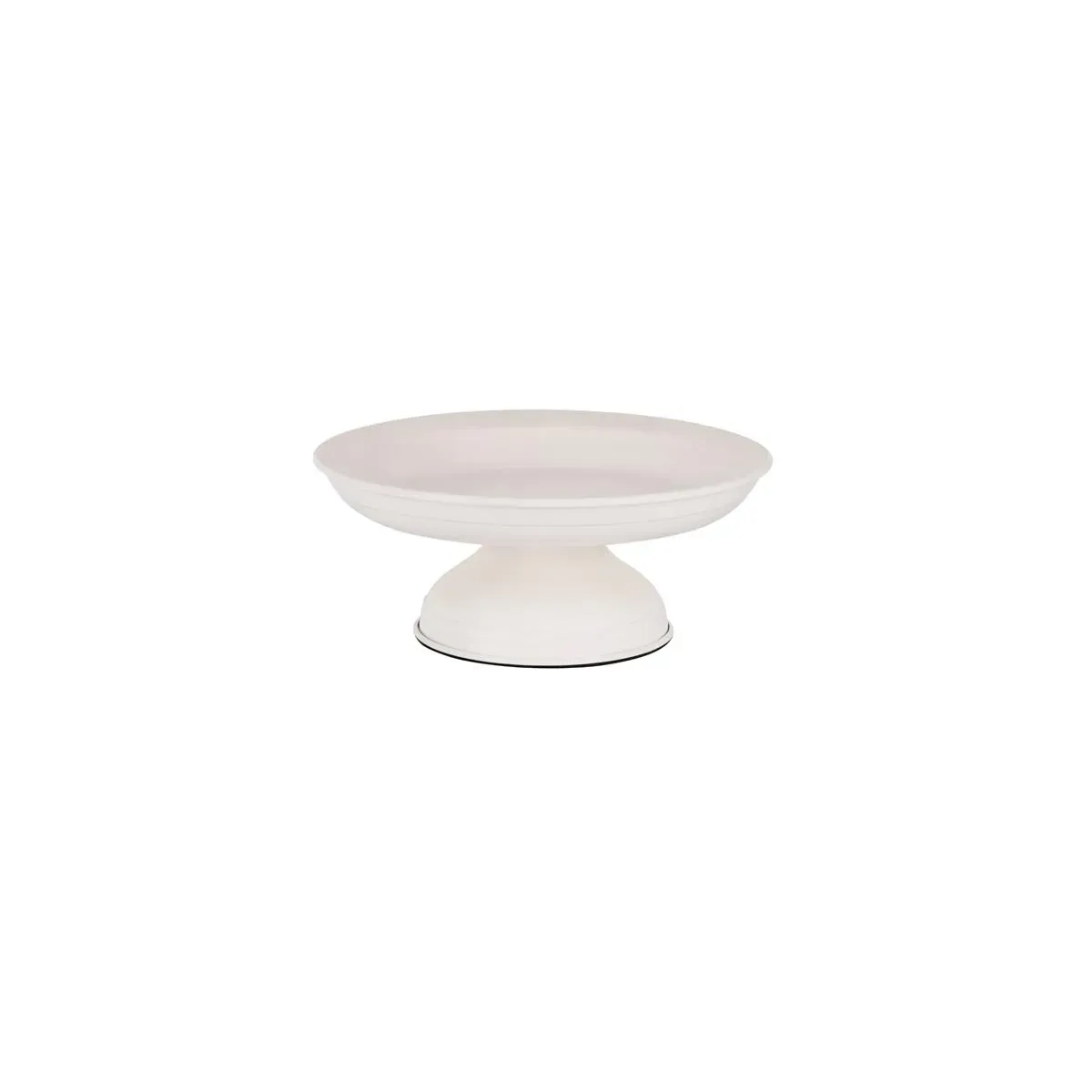 Coney Isl-Galvanised Creme P/C Coupe Footed Server 300x130mm