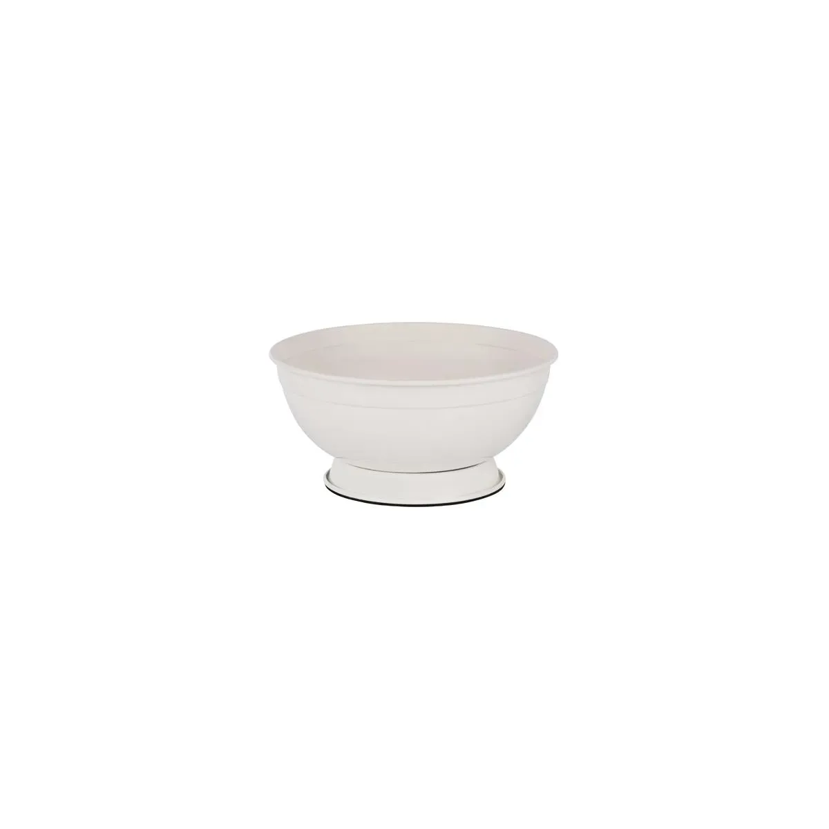 Coney Isl-Galvanised Creme P/C Footed Serving Bowl 250x120mm