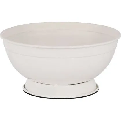 Coney Isl-Galvanised Creme P/C Footed Serving Bowl 250x120mm