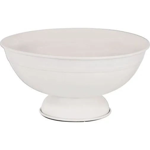 Coney Isl-Galvanised Creme P/C Footed Serving Bowl 305x150mm