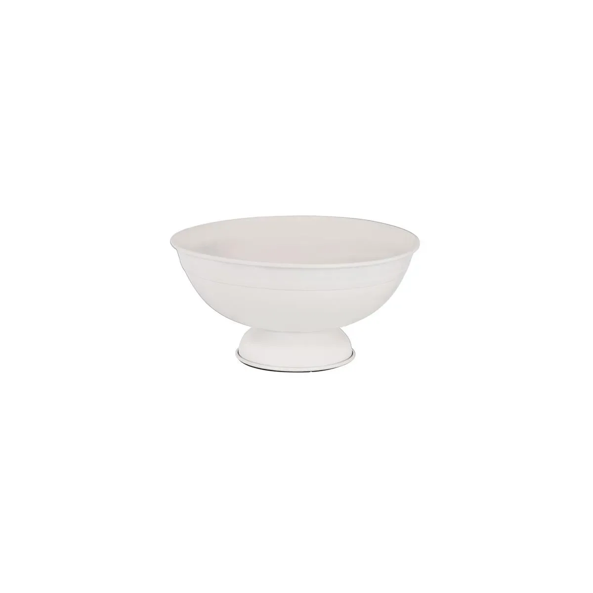 Coney Isl-Galvanised Creme P/C Footed Serving Bowl 305x150mm