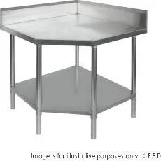 0900-6-WBCB/H - Corner Workbench with 100mm Splashback, 900x900x900mm