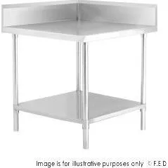 WBCB6-0600/A - Corner Workbench with 150mm Splashback & Undershelf