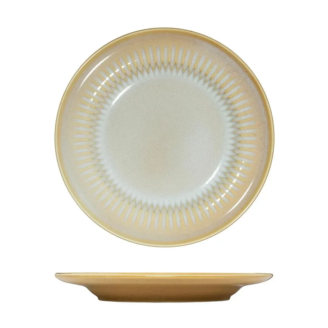 Round Rim Plate - 230mm Ø - Almond