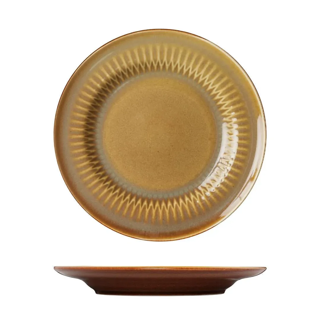 Round Rim Plate - 230mm Ø - Cinnamon