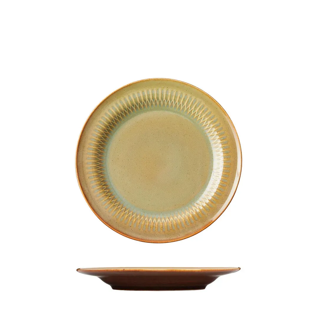 Round Rim Plate - 170mm Ø - Cinnamon