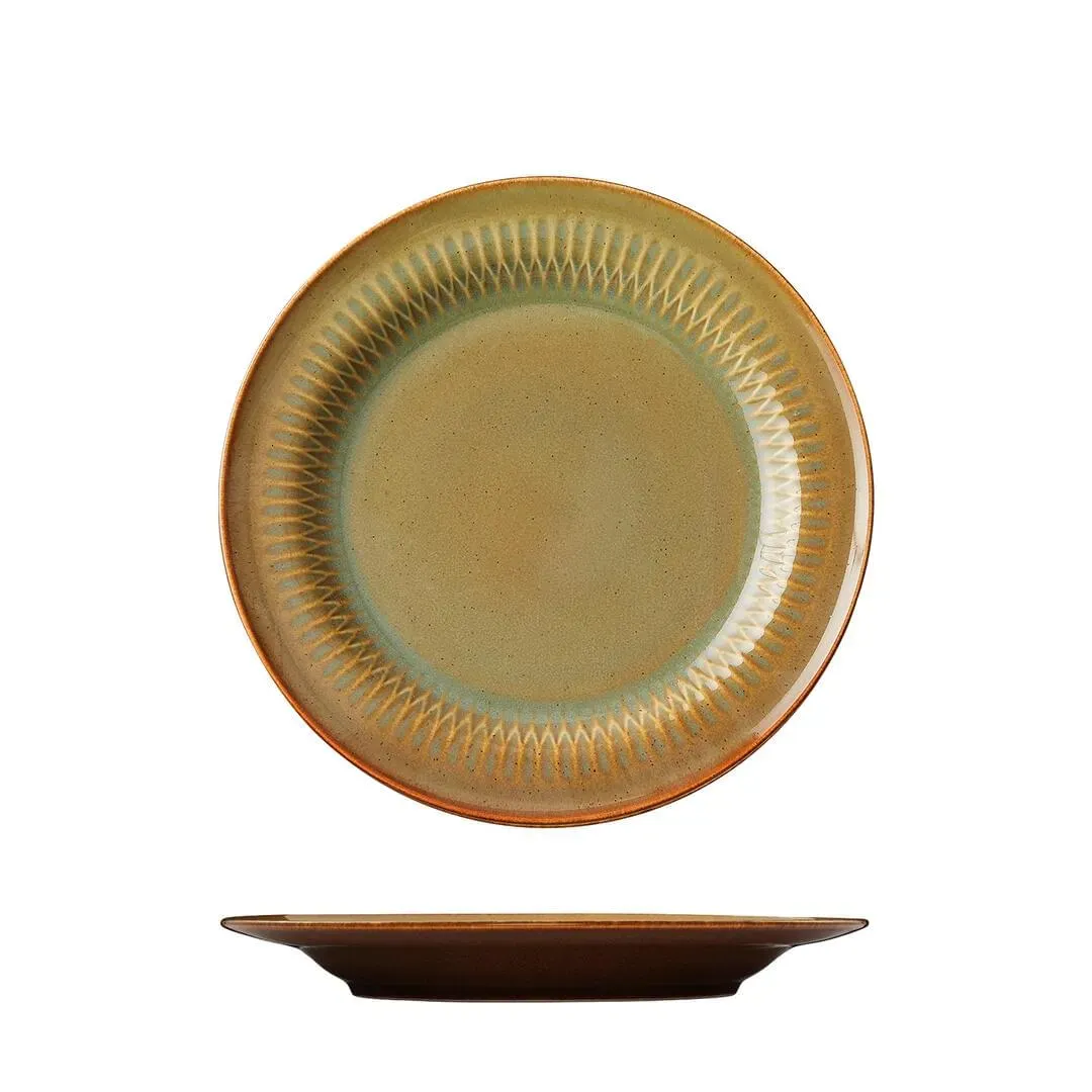 Round Rim Plate - 210mm Ø - Cinnamon
