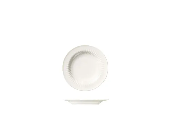 Round Rim Plate - 170mm Ø - New Bone White
