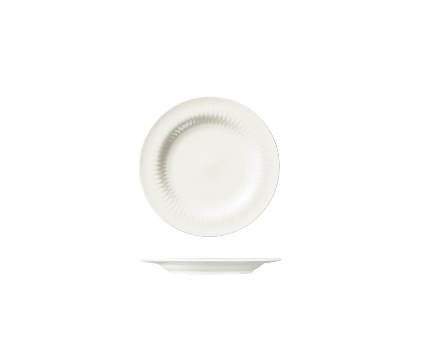 Round Rim Plate - 210mm Ø - New Bone White