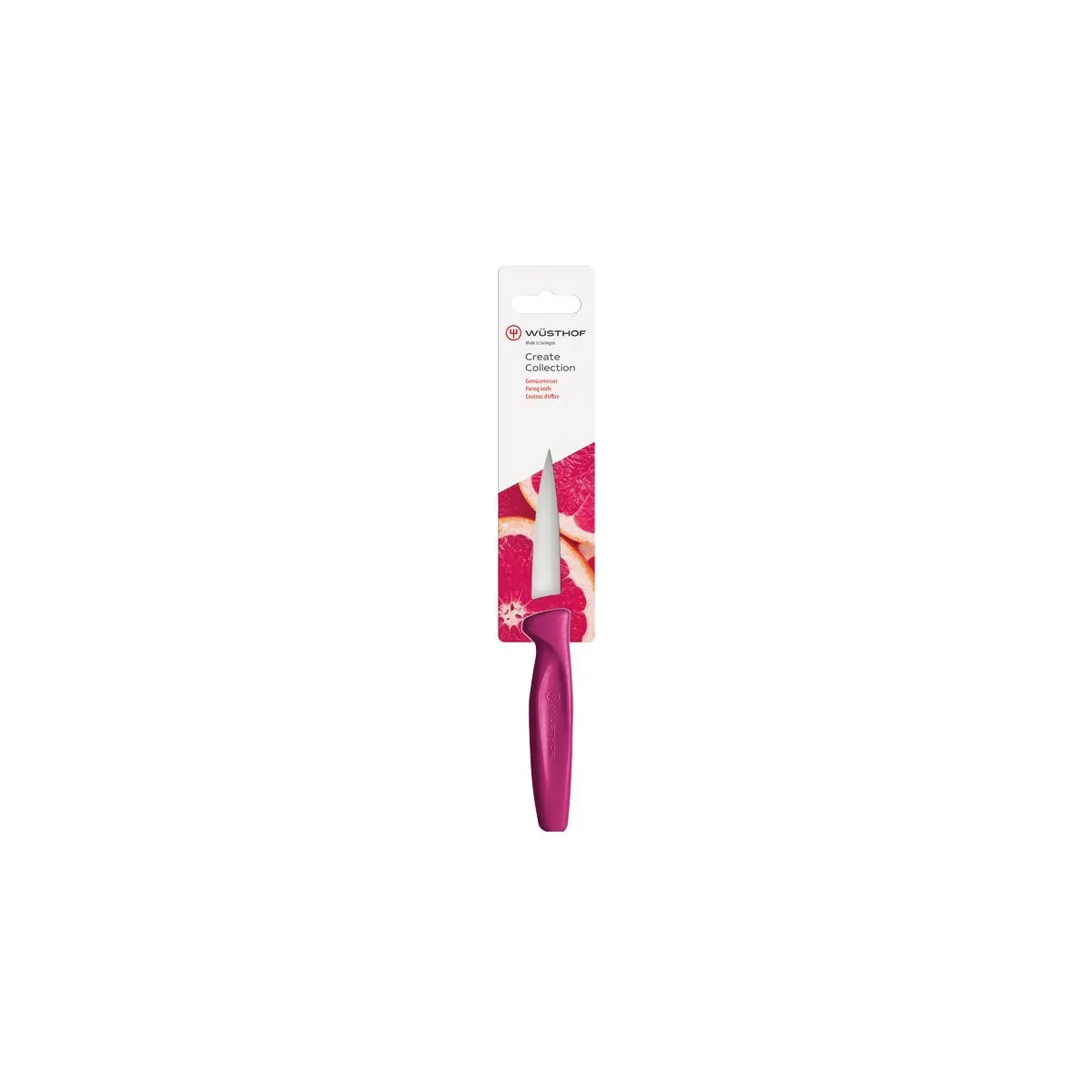 Create Paring Knife Magenta Handle 80mm