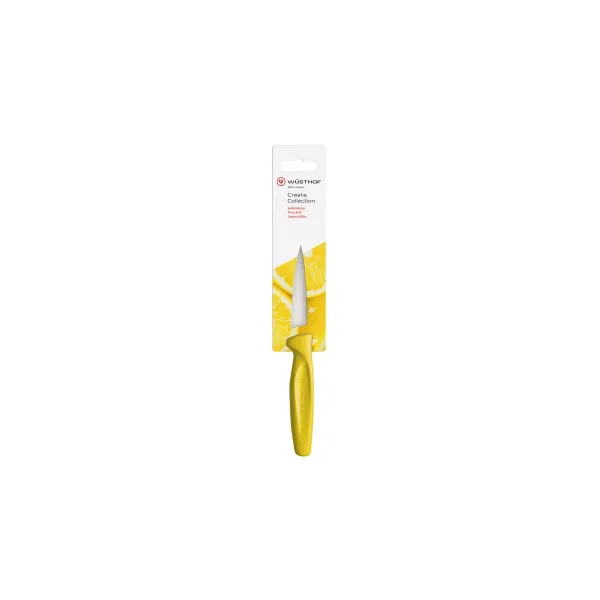 Create Paring Knife Yellow Handle 80mm