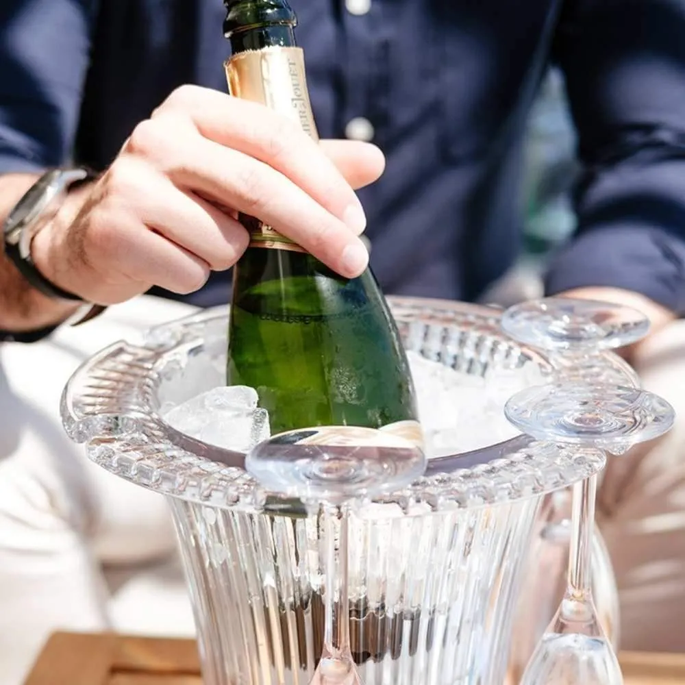 D-Still Unbreakable Bamboo Champagne Bucket 3.8lt+6 Flutes