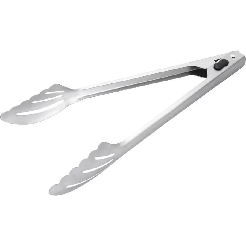 Scalloped Head Utility Tong Stainless Steel Matte Finish 246mm