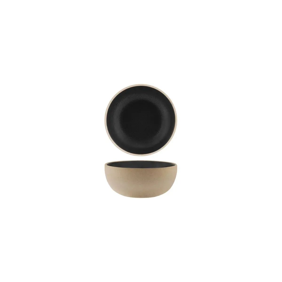 Bowl Round Deep Speckle Black — 120x50mm